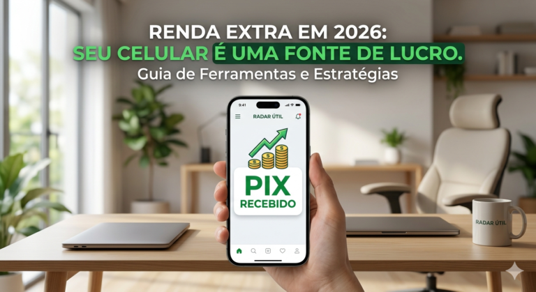 Renda extra: Use o celular para faturar em casa. (Foto: IA)